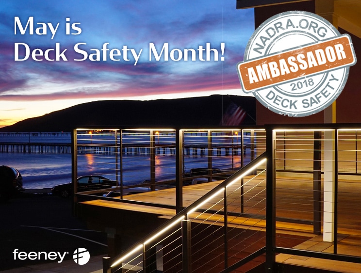 feeney cablerail lighting deck safety month NADRA