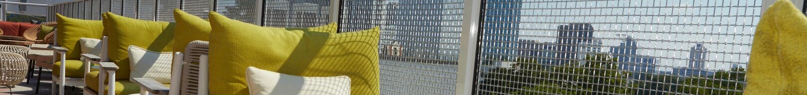 design rail with city view