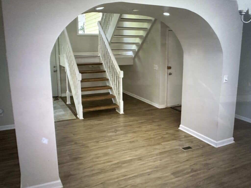 Before images of the stair remodel project on Married to Real Estate.