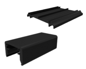 Graspable Series 250 Top Rail in Black with Drink Rail Adapter